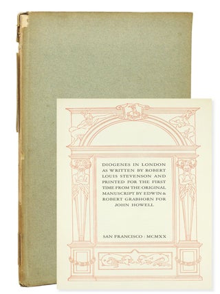 Item #126910 Diogenes in London. Robert Louis Stevenson