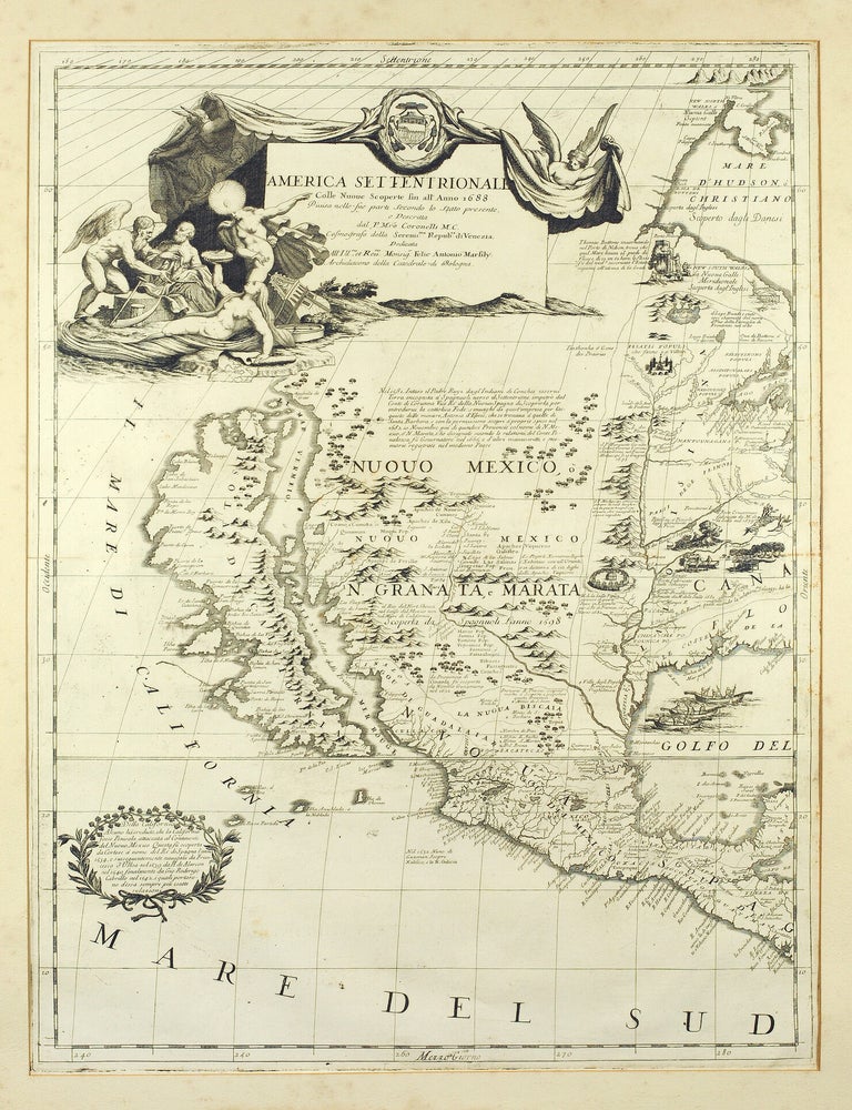 Item #127118 America Settentrionale [Western Sheet]. Map, Vincenzo Maria Coronelli.