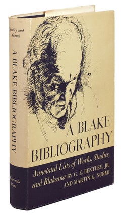 Item #127129 A Blake Bibliography. G. E. Jr. Bentley, Martin Nurmi