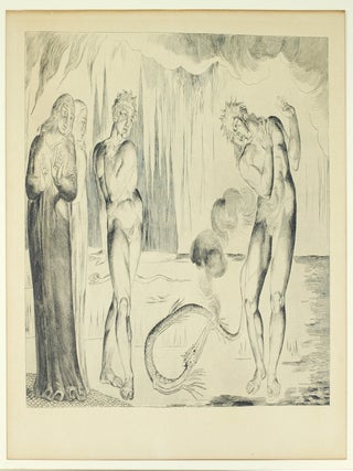 Blake&rsquo;s Illustrations of Dante. Plate 5: &ldquo;Circle of Thieves. Buoso Donati attacked by the Serpent&rdquo;.