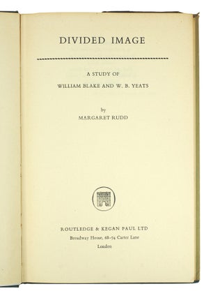 Divided Image. A Study of William Blake and W. B. Yeats.