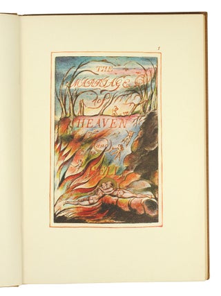 The Marriage Of Heaven And Hell. Reproduced in facsimile from an original copy of the work printed and illuminated by the author between the years 1825-1827 and now in the Fitzwilliam Museum Cambridge. With a Note by Max Plowman.