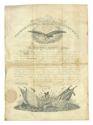 Military commission signed by President Franklin Pierce and Jefferson Davis as Secretary of War...