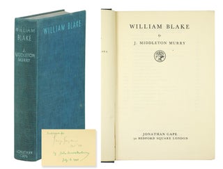 Item #5081 William Blake. J. Middleton Murry